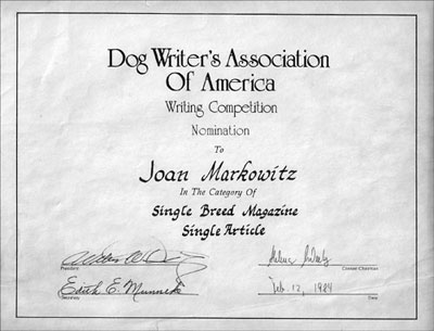 Dog Writer's Association