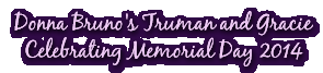 Donna Bruno's Truman and Gracie. . . Celebrating Memorial Day 2014