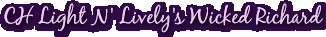 CH Light N' Lively's Wicked Richard