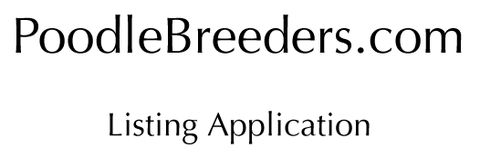 PoodleBreeders.com Listing Application